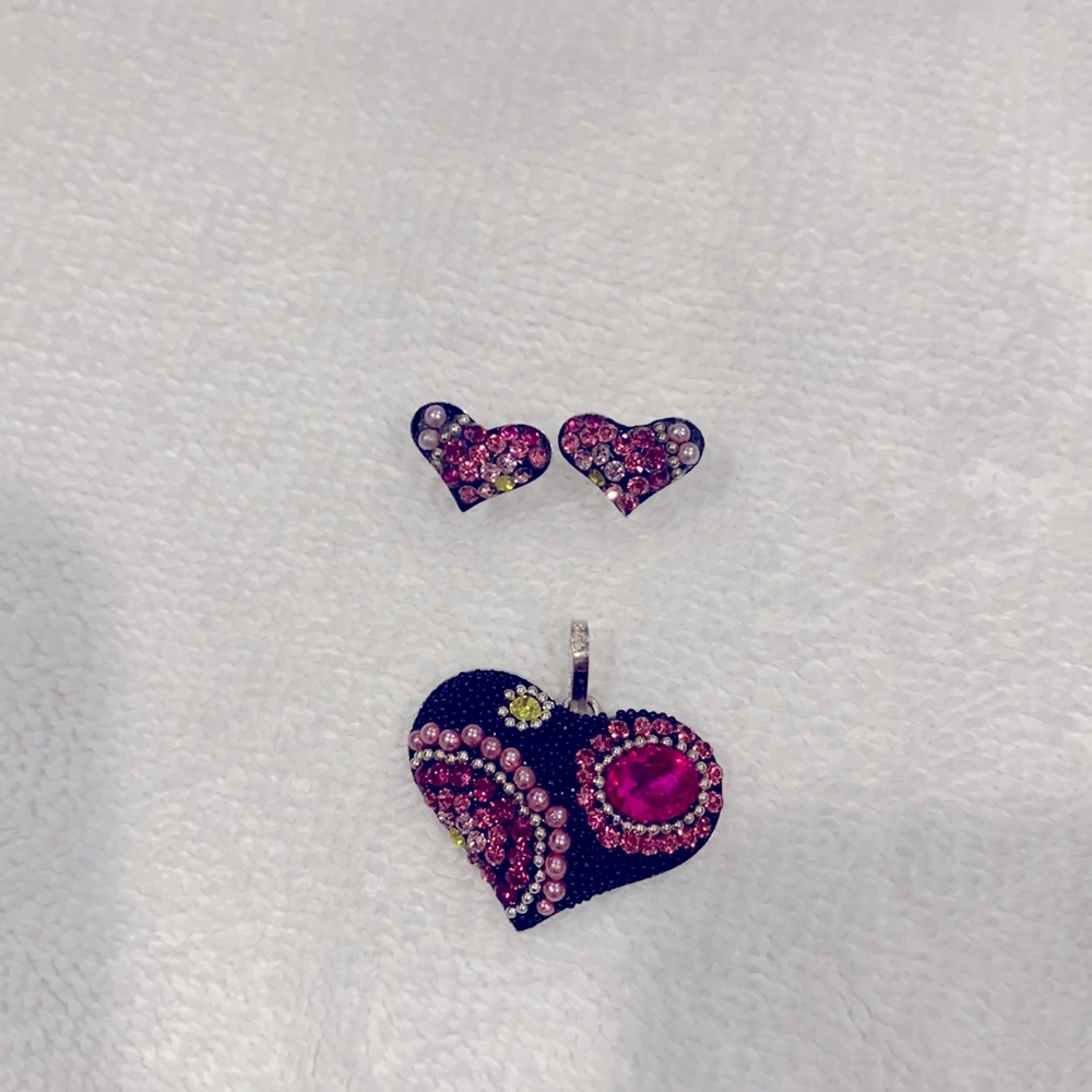 SILVER 925 Earrings and pendant